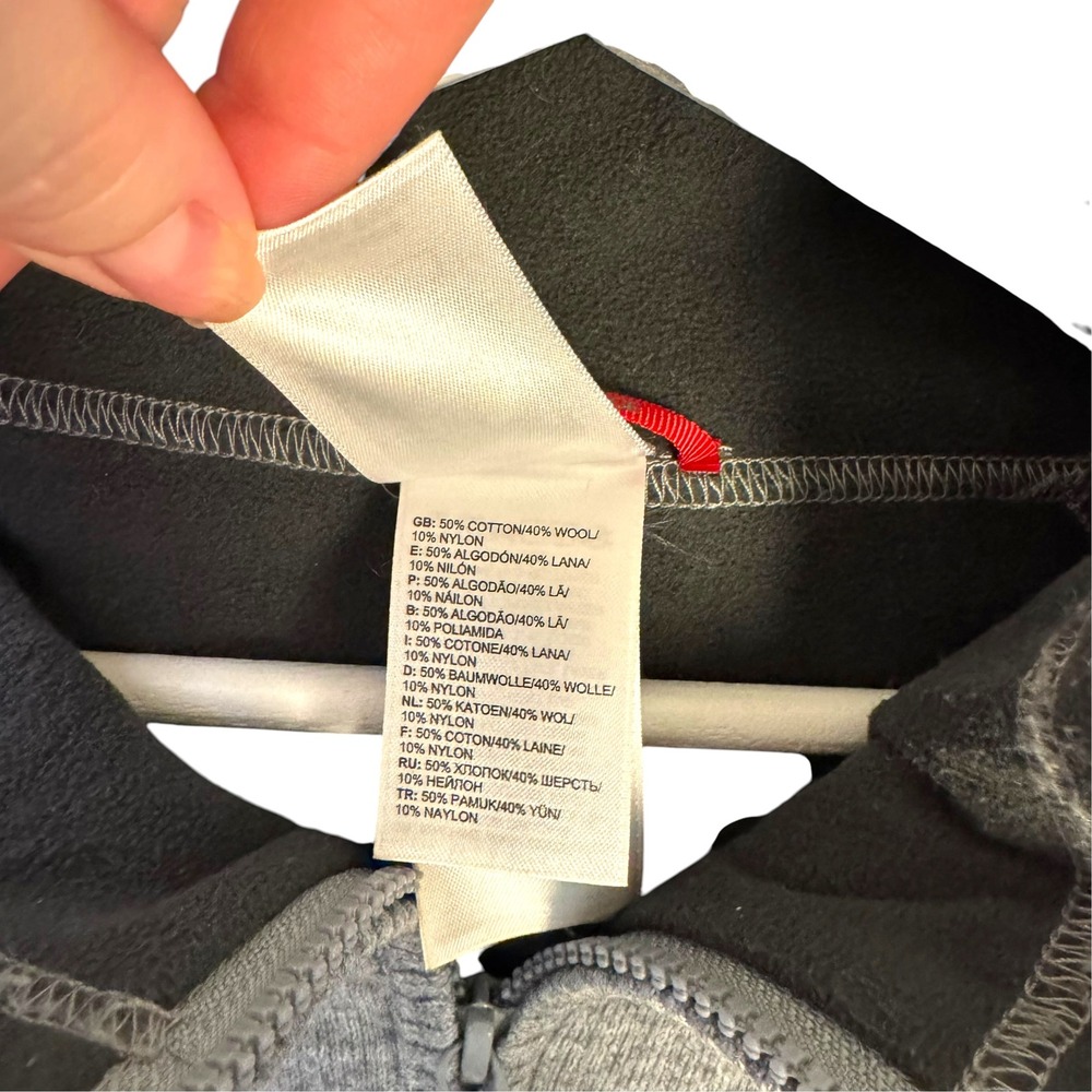 The North Face Quarter Zip Sweater XL Grey Cotton Wool Blend Gorpcore Outdoor - Picture 7 of 8